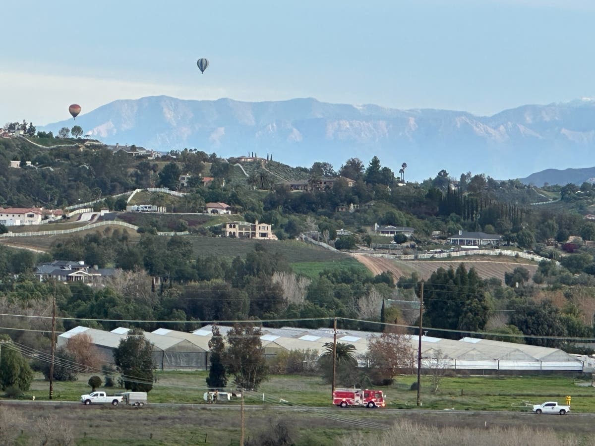 Looking north, across Temecula Valley Wine Country.