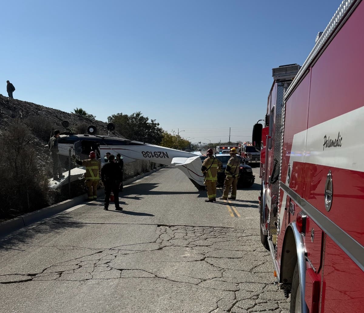 The Cessna 210 flipped over after failing to land successfully on the Upland Cable Airport runway.