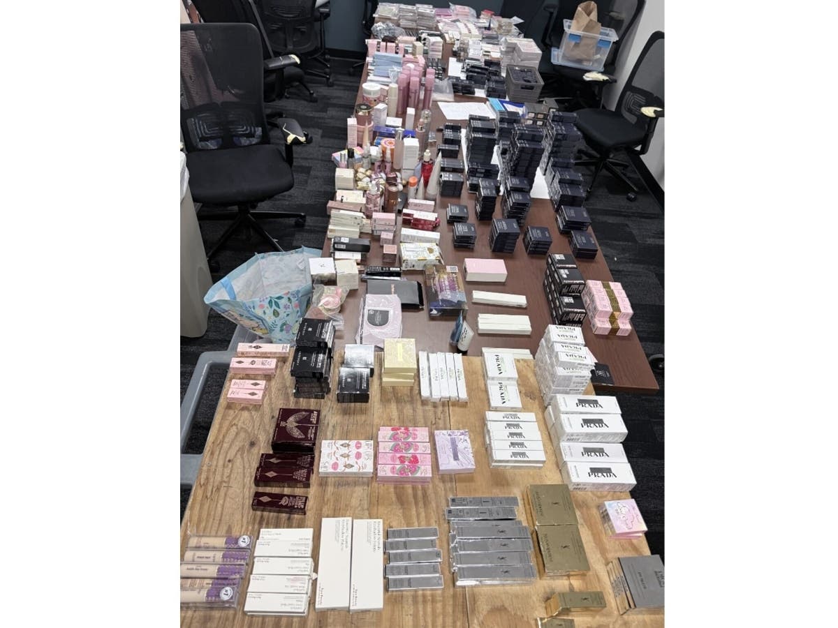An array of perfumes, lashes and cosmetics were recovered this week in the retail theft investigation.