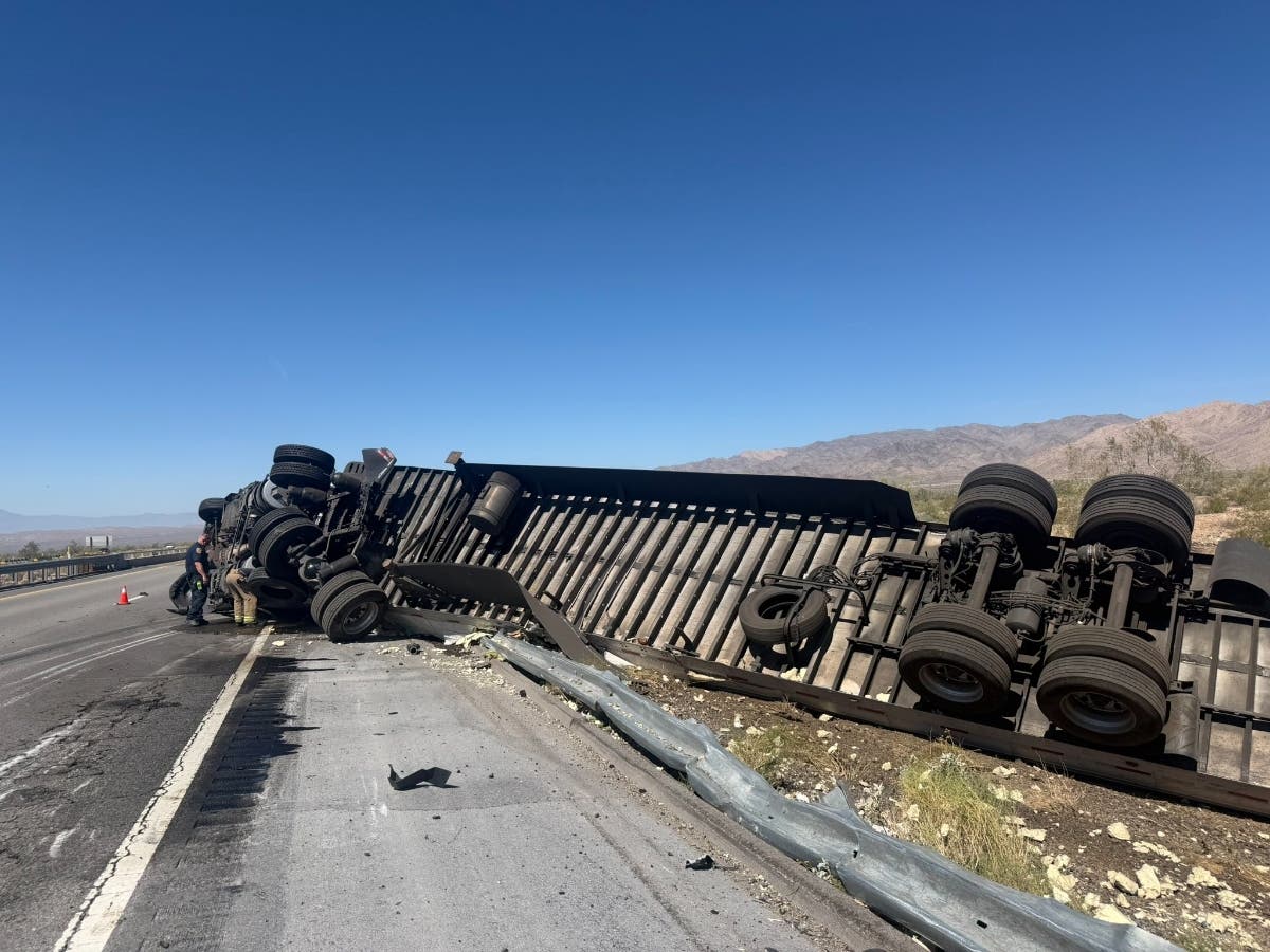 The #1 lane remains open as of noon, while the #2 lane will be shut down for several hours during cleanup.