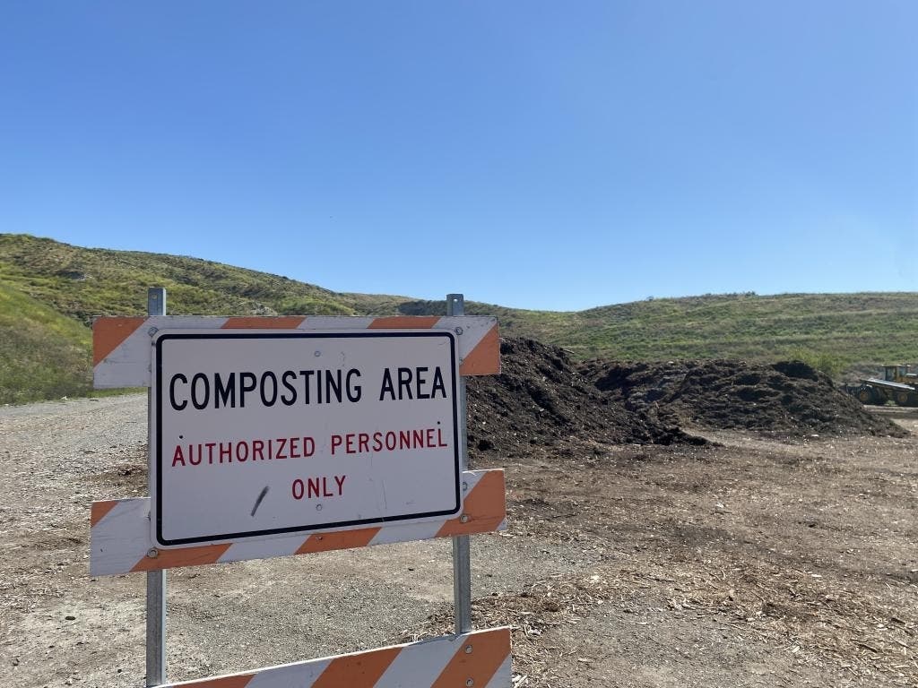 The Lamb Canyon Landfill composting area.