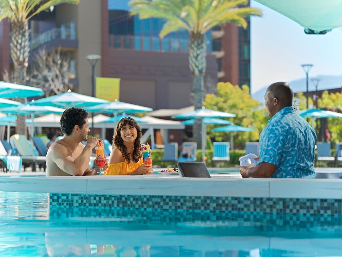 The Pechanga Resort Casino pool is one of the best places to unwind after hitting the slot machines.