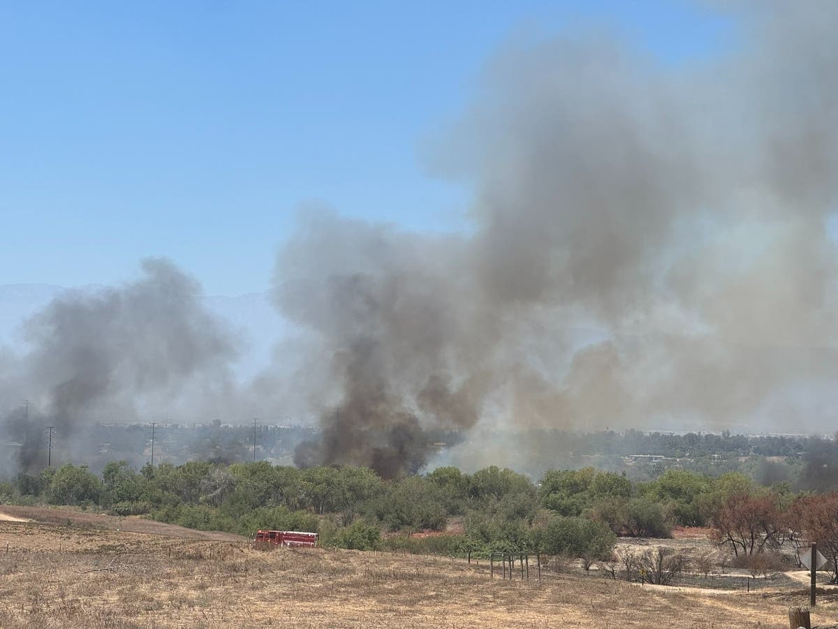 Photo from a recent fire in Riverside County that was battled by Cal Fire/Riverside County Fire Department.