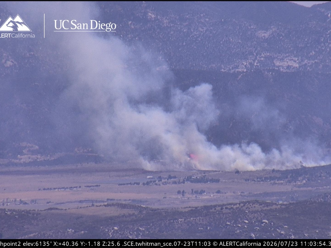 Kirby Fire burning near Anza.