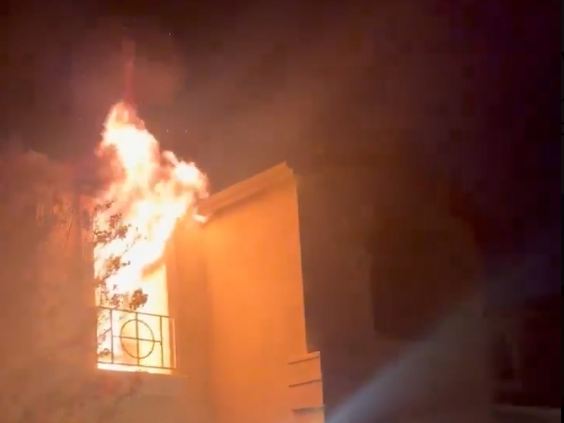 When firefighters arrived, the sounds of beeping smoke detectors blared through the smoke and flames.