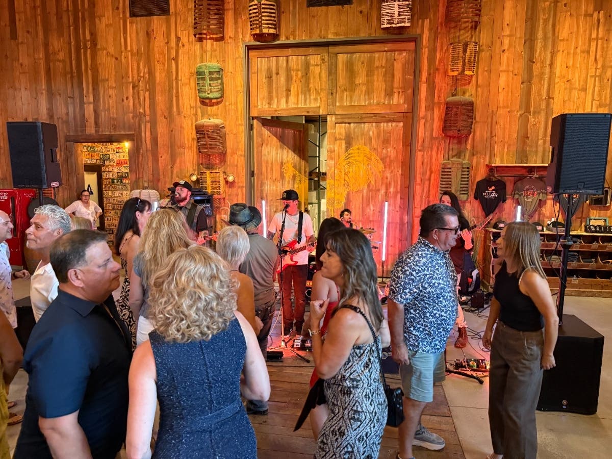 Concerts inside the Crush House at Peltzer Family Cellars.