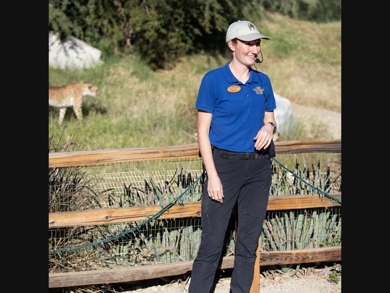 A member of the Palm Desert Living Desert Zoo and Gardens animal care team.
