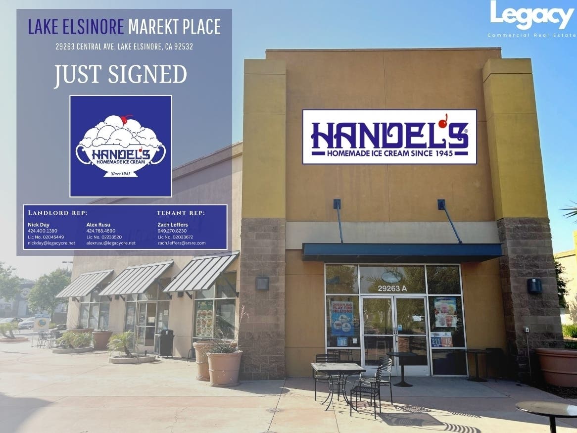 Handel's Ice Cream is coming to Lake Elsinore.