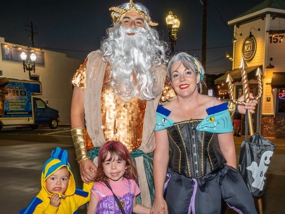 Costumes are where it's at at the annual Trunk or Treat in Lake Elsinore. This family themed their costumes as "Under the Sea" last year, complete with King Triton, Ursula, Ariel, and Flounder.
