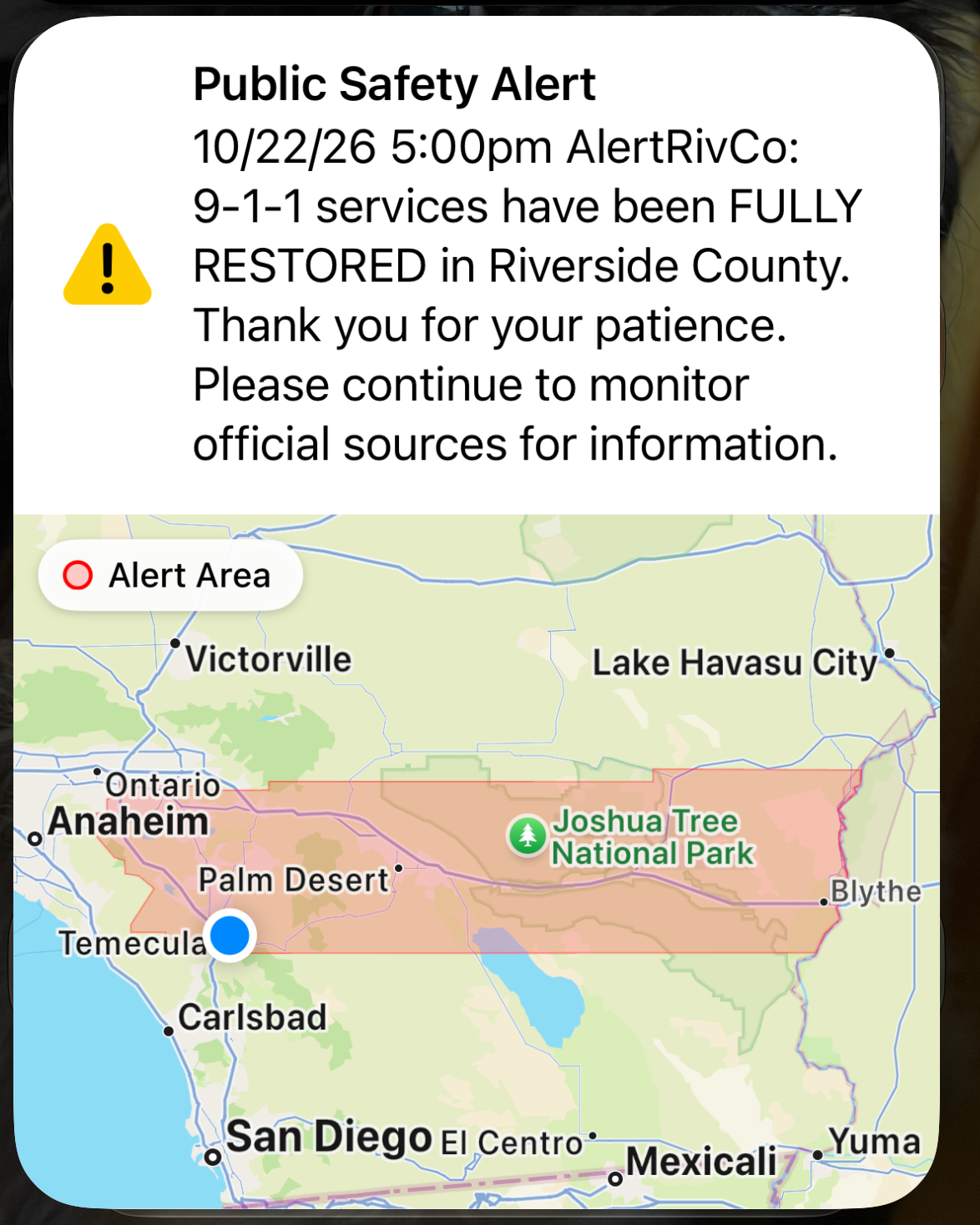 Raw Riverside 911 Outage Ends With Countywide Alert Blast: Did You Get It? | Banning ...