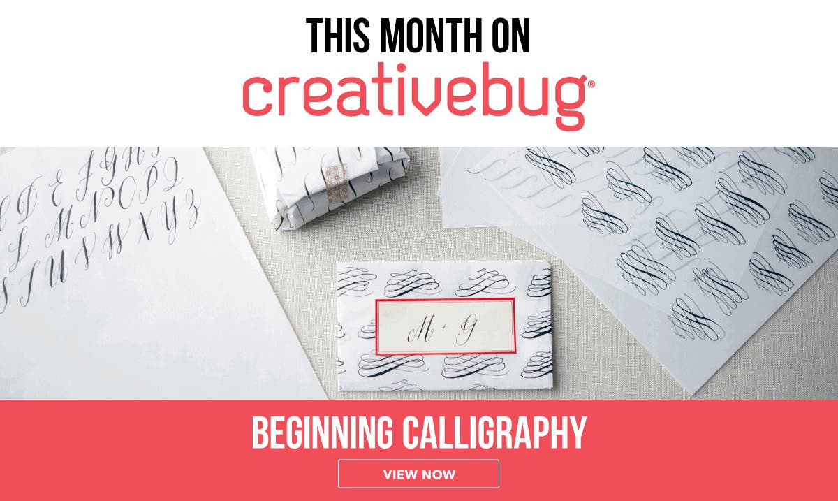 One of the many tutorials available on Creativebug