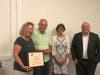 Judith Ryan, RN received YMCA Healthy Living award. Pictured here with board member Alan Hartnett, YMCA Board President Cheryl Macdonald, and Danvers YMCA CEO John Somes.