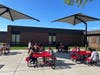 MacArthur Middle School students and staff take advantage of the collaborative learning opportunities that their new outdoor space presents.