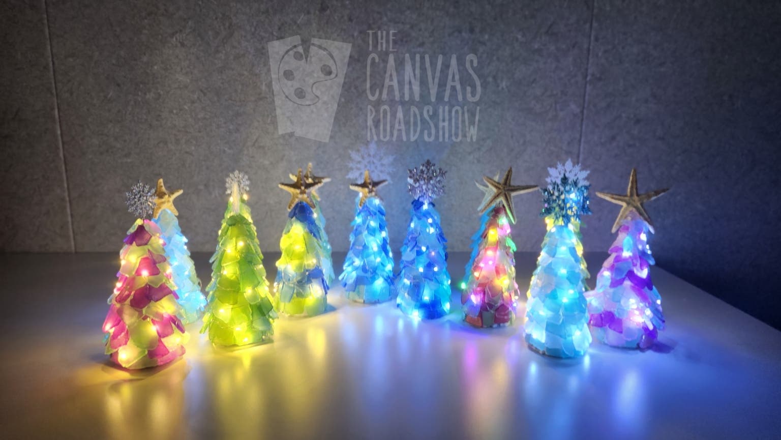 Light-Up Tumbled Sea Glass Holiday Tree