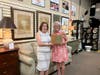 Proudly displaying the “Glenview Environmental Sustainability Award 2023” at Village Treasure House are Sharon Kaczmarek, Store Manager, a Glenview resident (left) and Deedee Brannigan, Director of Merchandising and Intake, a Northfield resident.  