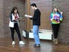 Kaitlyn Samawi is Gabriella Montez, Thomas Erhardt is Troy Bolton, and Amanda Malone is Sharpay in HS Musical. .