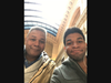 IT RUNS IN THE FAMILY!: Departing from Chicago's Historic Union Station, veteran theatre artist DARRYL MAXIMILIAN ROBINSON takes a photo with his aspiring performer Nephew KHABAR ROBINSON.