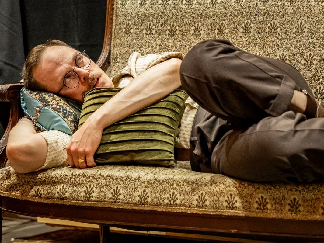 Lukas Felix Schooler as Leonard in Ghostlight Ensemble's production of "The Dover Road" running through May 3 at the historic Glessner House. 
