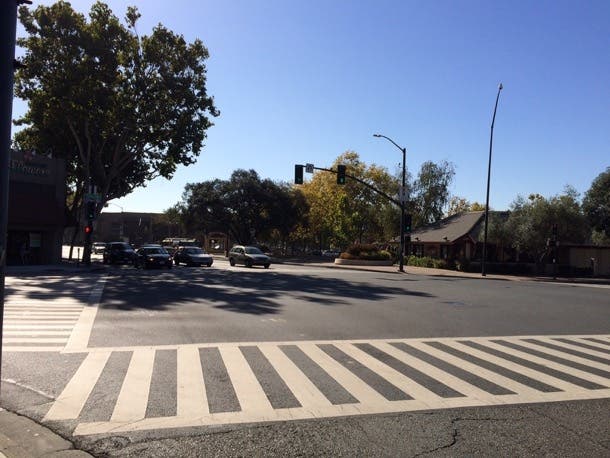 E. 14th St. today, looking south from Davis St.