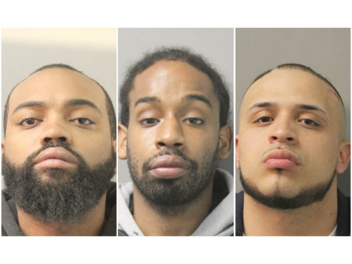 Hugh Stewart, left, Daryl Russell and Jesse Bulla were all arrested after a fight led to a stabbing, police said.