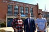 Division Avenue salutatorian Michael Adams, left, Principal John Coscia and valedictorian Sean Wolf. 