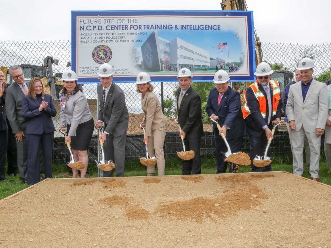 Officials broke ground on the new police training center in Garden City on Wednesday.