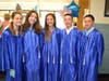 Eighth graders Alexandria Spiteri, left, Megan Spragis, Gabriella Stanley, Jake Stanley and Peyton Stanley moved up.
