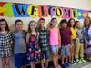John G. Dinkelmeyer Elementary School Principal Danica Brugge greeted third graders. It was her first opening day at the school after taking the helm in January.