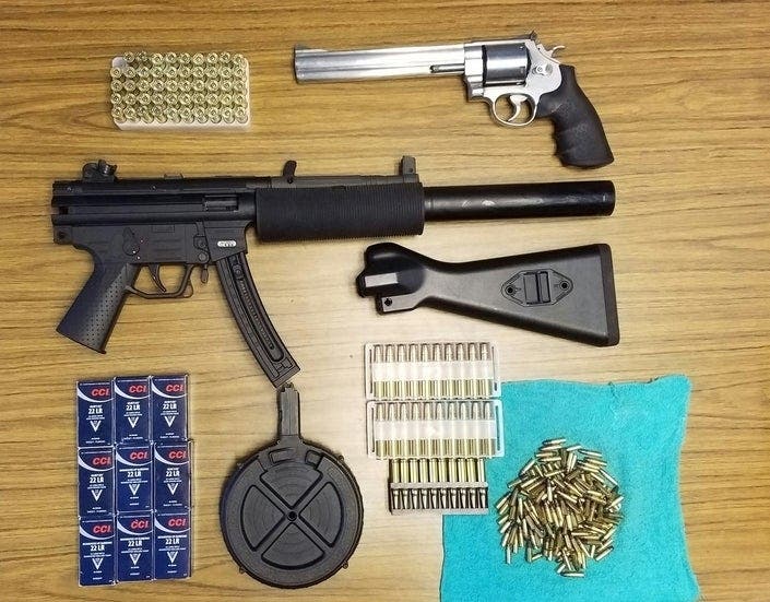 Some of the guns that the couple sold in New York.