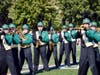 The marching band performed during halftime. 