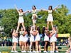 Lynbrook High School’s varsity cheerleaders showed their spirit during their halftime performance. 