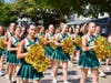 The Lynbrook High School kickline team showed their Lynbrook pride during the parade.