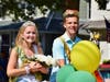 Homecoming queen Caroline Ridings and king William Wren were all smiles during the parade
