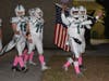 Senior Jason Small (No. 1) led the team from the locker room to the field. 