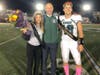 Principal Gerard Owenburg congratulated Kiara Stefandel and Liam Orr, who were crowned homecoming queen and king.
