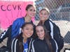 Kickline members Hailey Kimmelman, Lauren Kissel, Mia Williams and Missy Bello during Colt Fest.