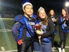 Homecoming King Anthony Chiong and Queen Lindsay Brown.