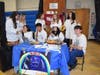 Students enjoyed karaoke at the homecoming carnival. 