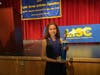 GCMS student Caroline Crouchley displays an award she won at last year’s Long Island Science Congress for a project that won her second in the nation in this year’s 3M Young Scientist Challenge.