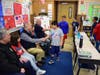 Fourth graders shook hands with veterans to thank them for their service.