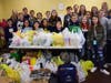 Berner Middle School student council members and class officers visited the St. Rose of Lima Church food pantry on Nov. 27 to sort items donated for the school’s annual food drive.