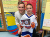 Waverly Park student and avid Islanders fan Juliana Becker (right) met Devon Toews. 
