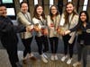 Students donated canned goods and other non-perishable items. 