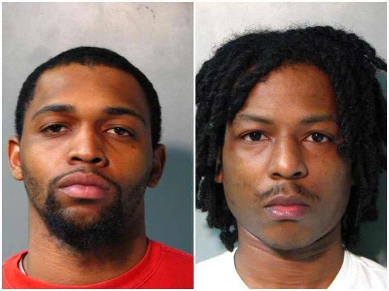 Police say Keyshawn Coveal, left, and Tyshawn Redford tried to scam an elderly man out of thousands.