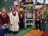 Park Avenue Elementary School kindergartners, from left, Hadley Hollander, Victoria Fontana, Caleb Cheung, Tyler Hoelzer, Bianca Milhonic and Luke Zweigbaum celebrated the 100th day of school by dressing up at 100-year-olds.