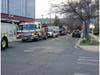 Firefighters from all over the area came to Mount Sinai South Nassau hospital to thank healthcare workers at the facility.