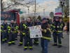 Firefighters from all over the area came to Mount Sinai South Nassau hospital to thank healthcare workers at the facility.
