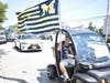 No vehicle was too small to join the parade. 