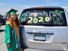 Lynbrook High School graduate Maddy Colonna arrived in style in her family’s decorated car. 
