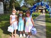 Students at Stewart School were excited to see friends on opening day.